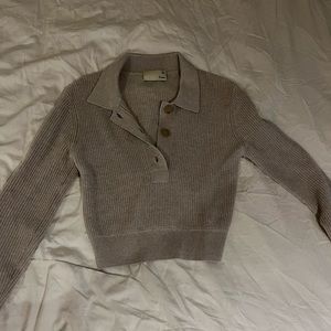 Wilfred free knit sweater light grey